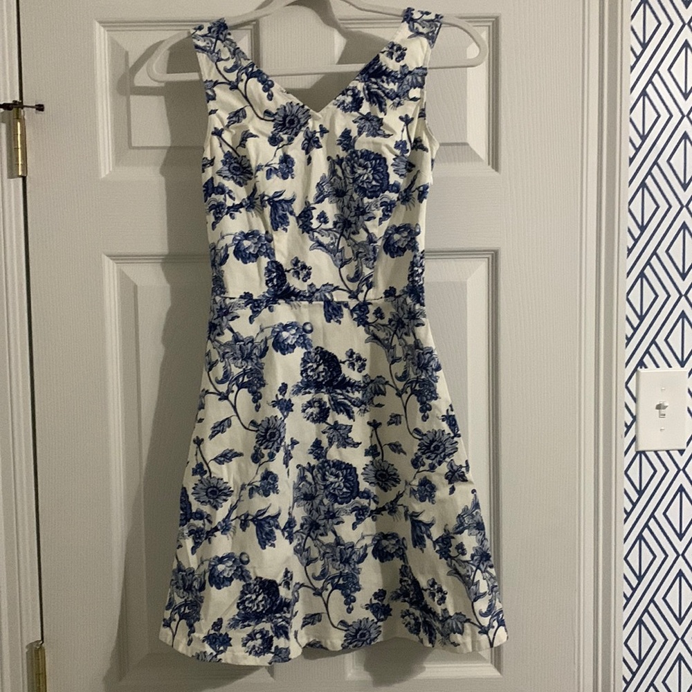 Size Small Spring/Summer Floral Blue and White Dress